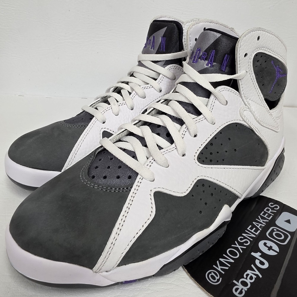 Nike Air Jordan 7 Retro Flint Grey 2021 White CU9307 100 Men's Size 8